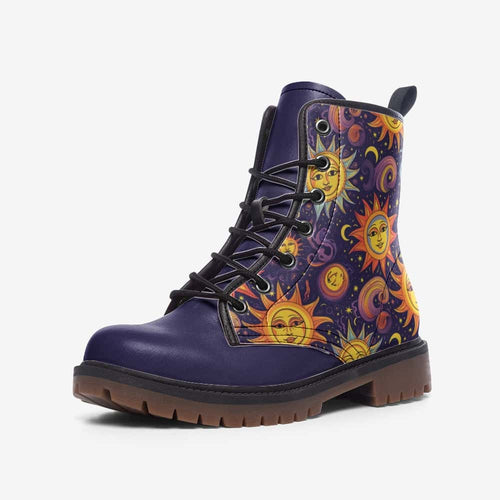 Sun and Moon Vegan Leather Boots