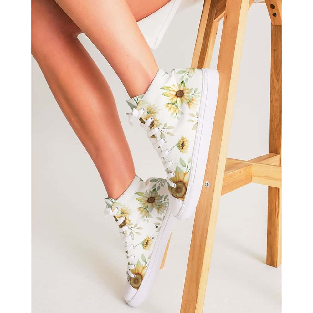 Sunflowers Hightop Canvas Shoes - $74.99 - Free Shipping