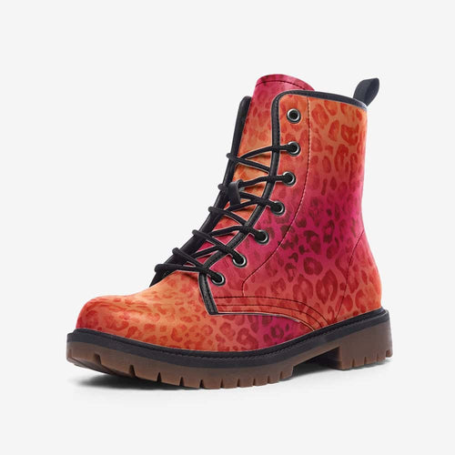 Sunset Leopard Vegan Leather Boots