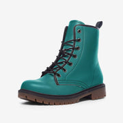 Teal Vegan Leather Boots
