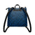 Turkish Sea Blue Leopard PU Leather Backpack Purse - $64.99