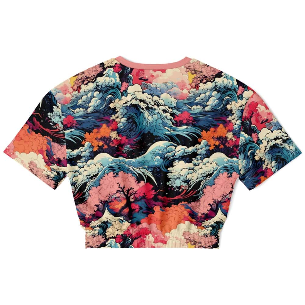 Waves Athletic Cropped Short Sleeve Sweatshirt - $49.99