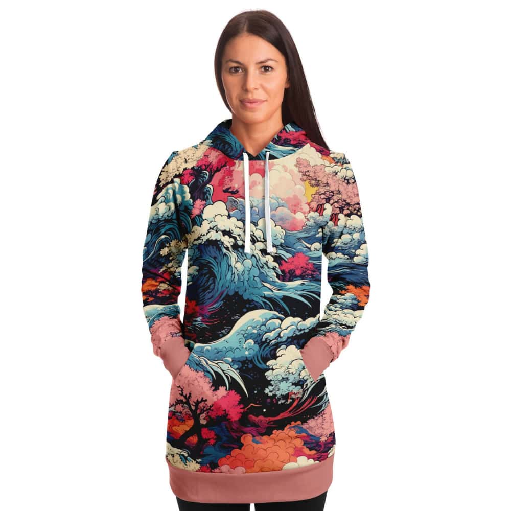 Waves Athletic Longline Hoodie - $69.99 - Free Shipping