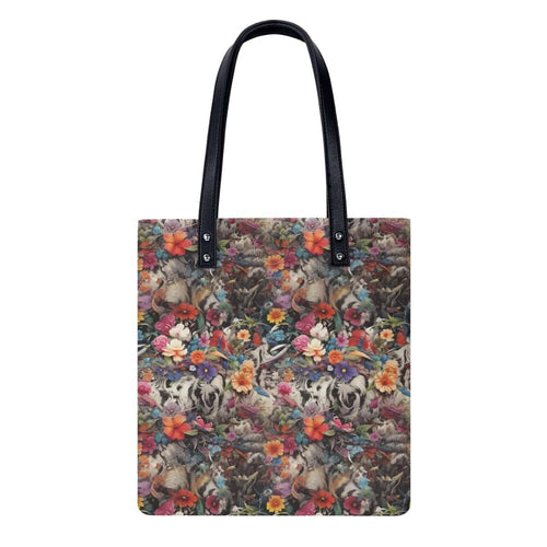 Wild Tiger Blooms PU Leather Shoulder Bag