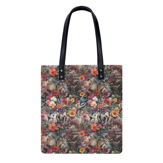 Wild Tiger Blooms PU Leather Shoulder Bag