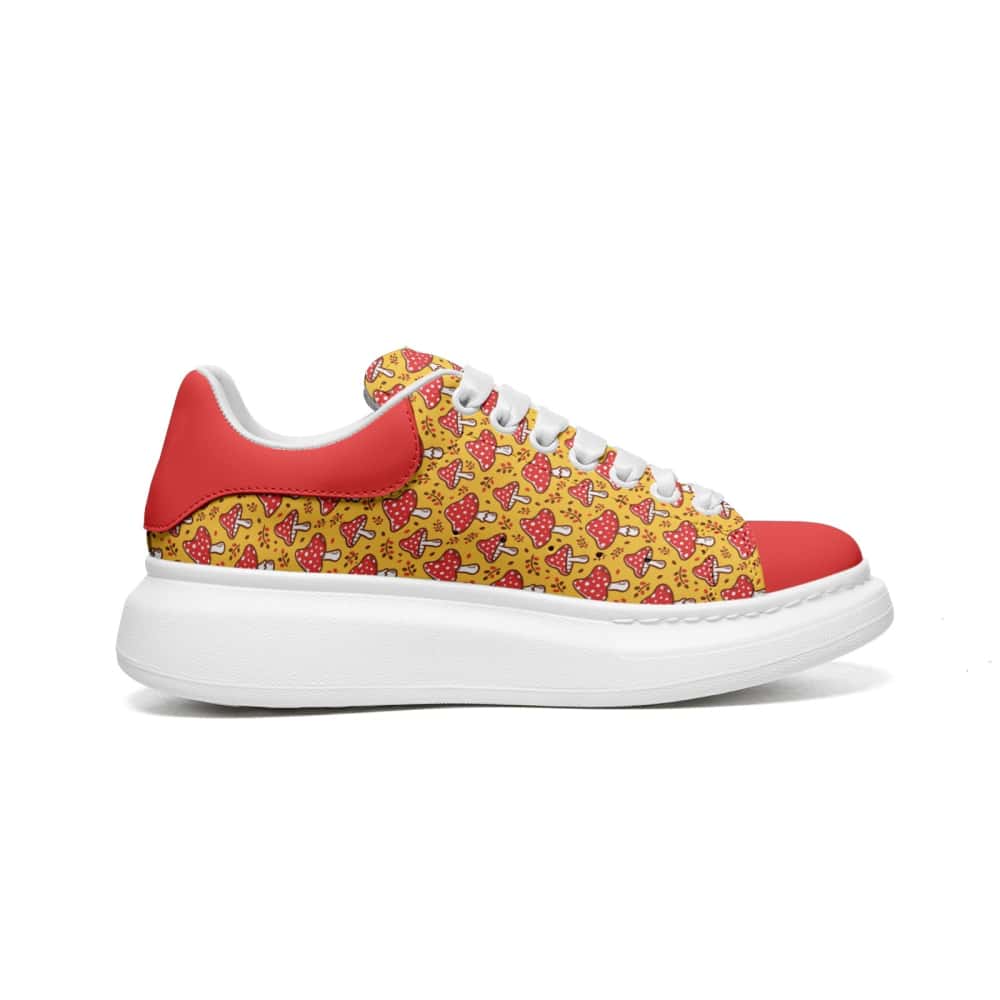 Yellow Amanita Mushrooms Oversized Sneakers