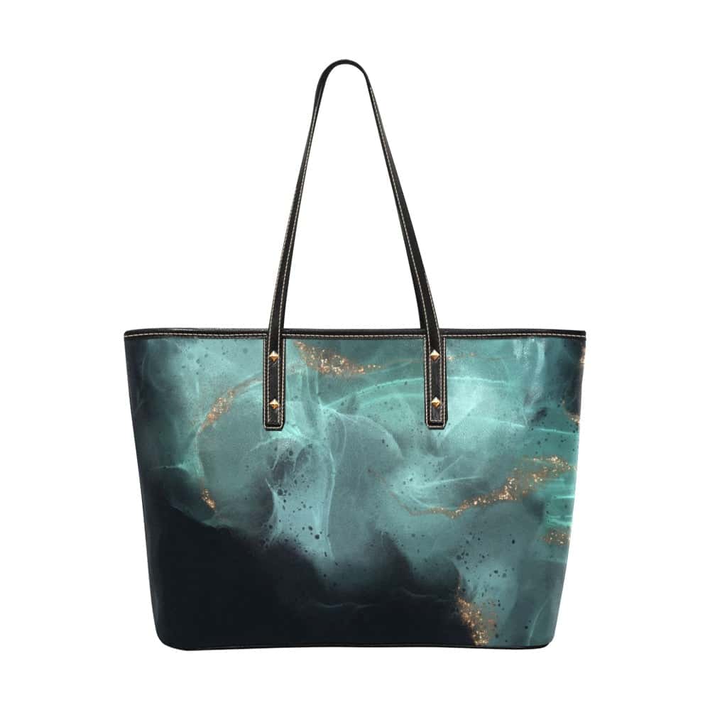 Alcohol Ink Pattern Chic Vegan Leather Tote Bag - $64.99 -