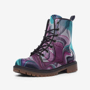 Alcohol Ink Vegan Leather Boots