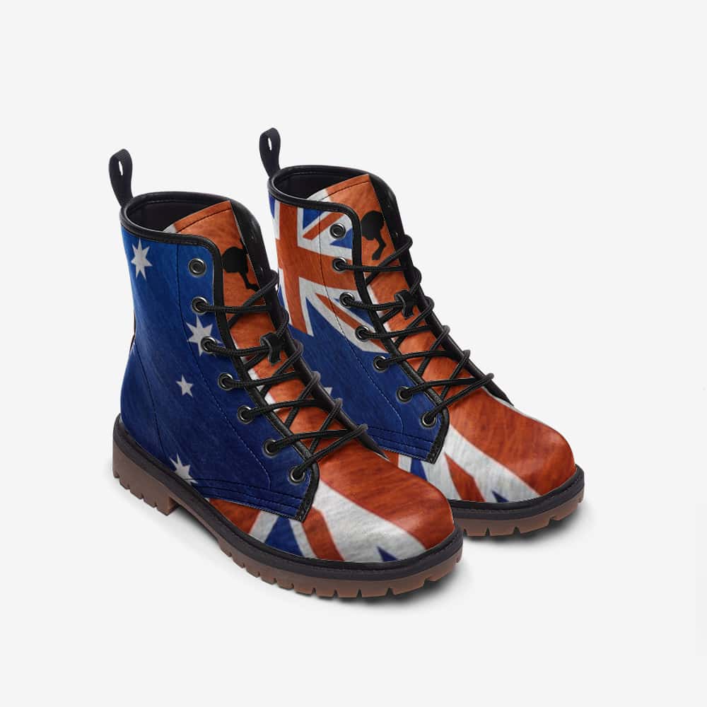 Australian Flag Vegan Leather Boots - $99.99 - Free Shipping