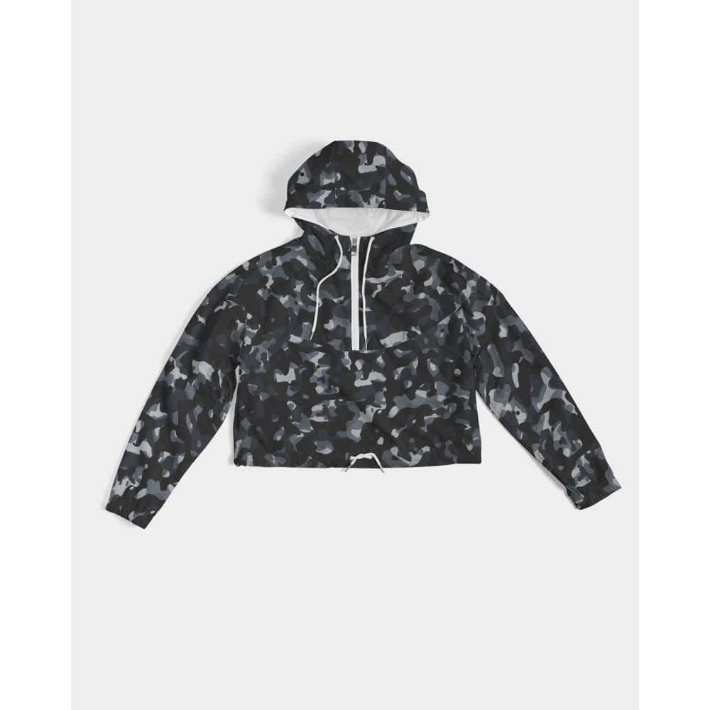 Black and Grey Camo Cropped Windbreaker - $64.99 Free