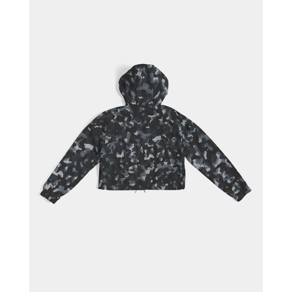 Black and Grey Camo Cropped Windbreaker - $64.99 Free