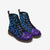 Blue and Purple Leopard Print Vegan Leather Boots - $99.99