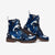 Blue Paisley Pattern Vegan Leather Boots - $99.99 - Free