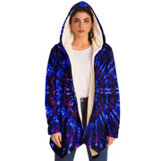 Blue Tye Dye Microfleece Cloak