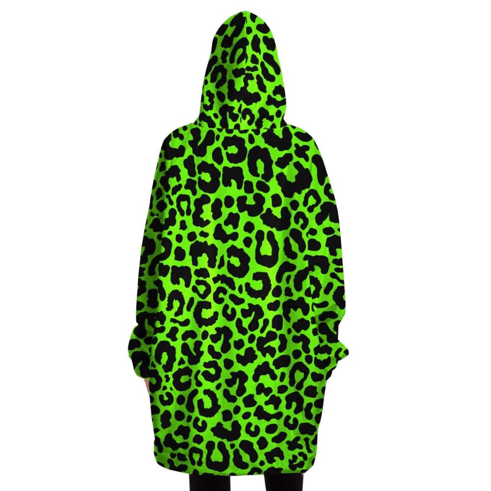 Bright Green Leopard Print Snug Hoodie - $84.99 - Free