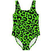Bright Green Leopard Print Swimsuit