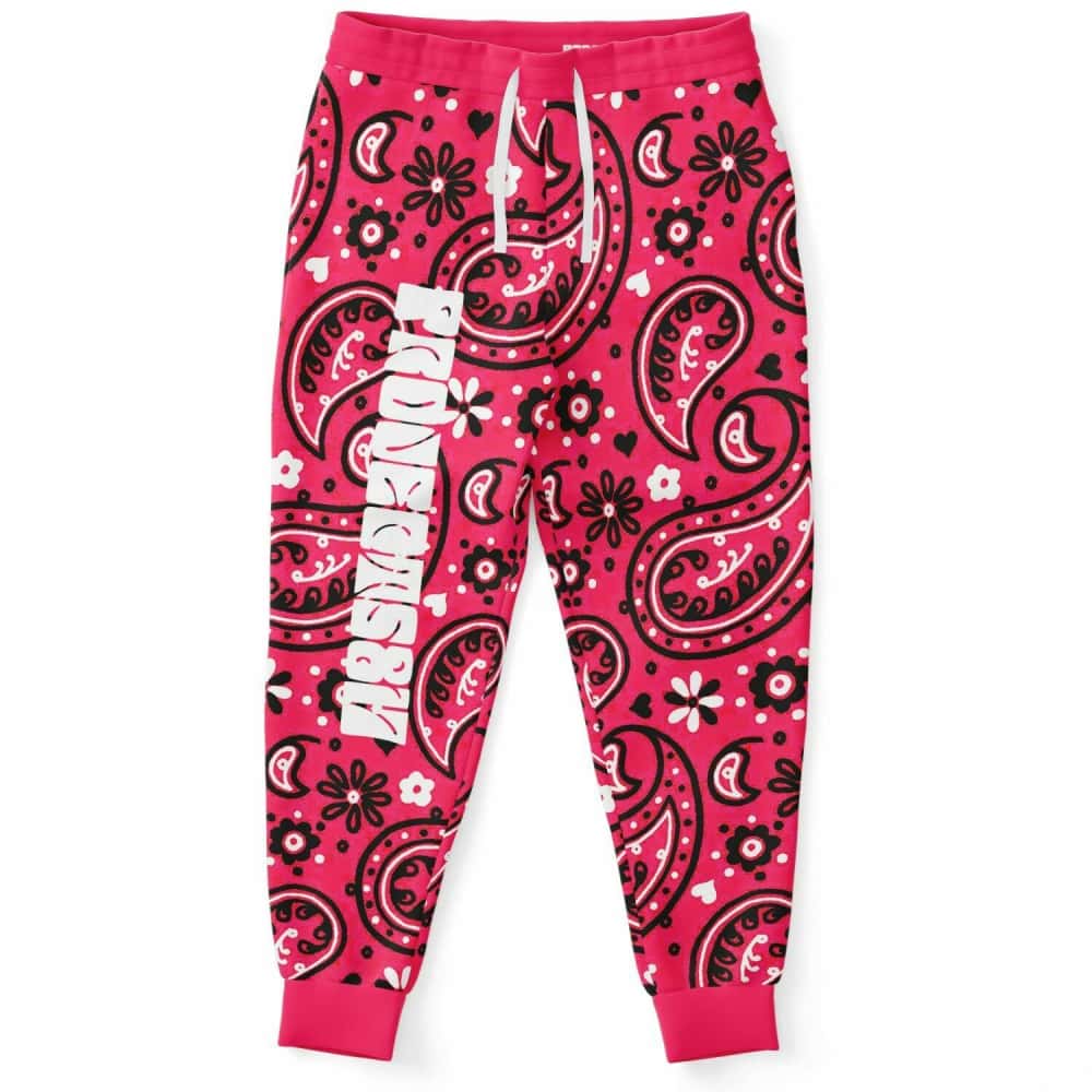 Bright Pink Bandana Fashion Joggers - $64.99 Free Shipping