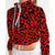 Bright Red Leopard Print Cropped Windbreaker - $64.99 - Free