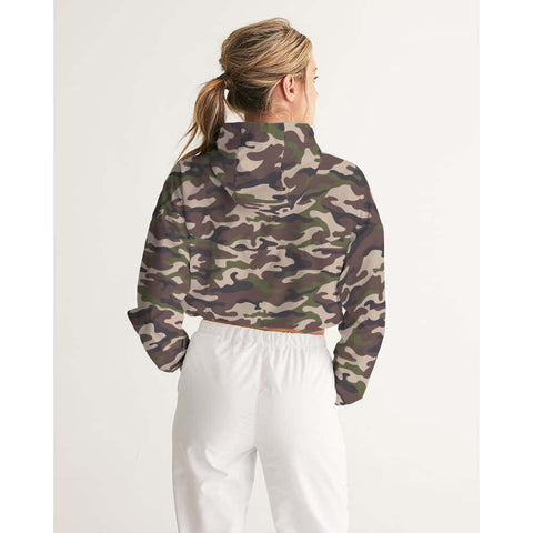 Brown and Green Camo Cropped Windbreaker - $64.99 Free