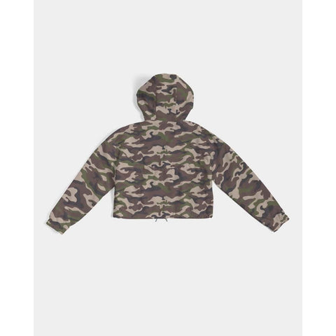 Brown and Green Camo Cropped Windbreaker - $64.99 Free