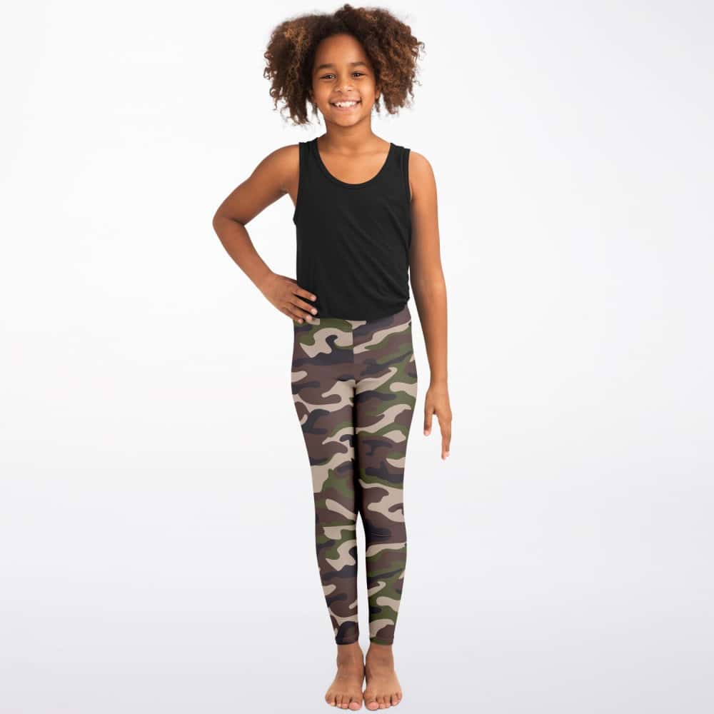 Brown And Green Camo Leggings - Free Shipping - Projects817 - Projects817  LLC