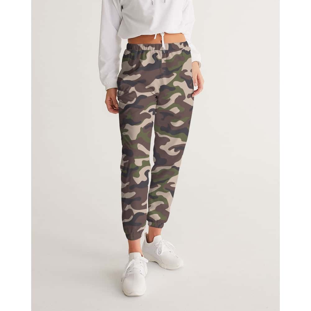 Brown and Green Camo Track Pants - $64.99 - Free Shipping