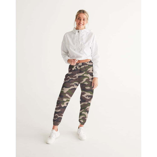 Brown and Green Camo Track Pants