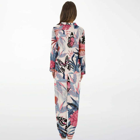 Butterflies and Floral Satin Pajamas - $84.99 Free Shipping