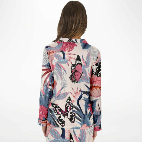 Butterflies and Floral Satin Pajamas - $84.99 Free Shipping