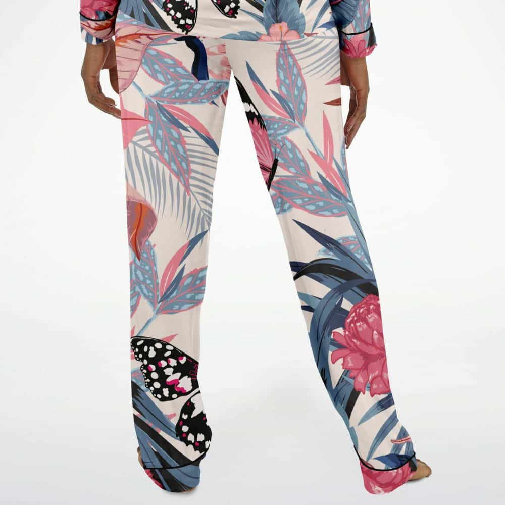 Butterflies and Floral Satin Pajamas - $84.99 Free Shipping