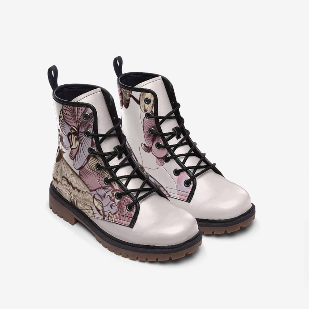 Butterflies and flowers Vegan Leather Boots - $99.99 - Free