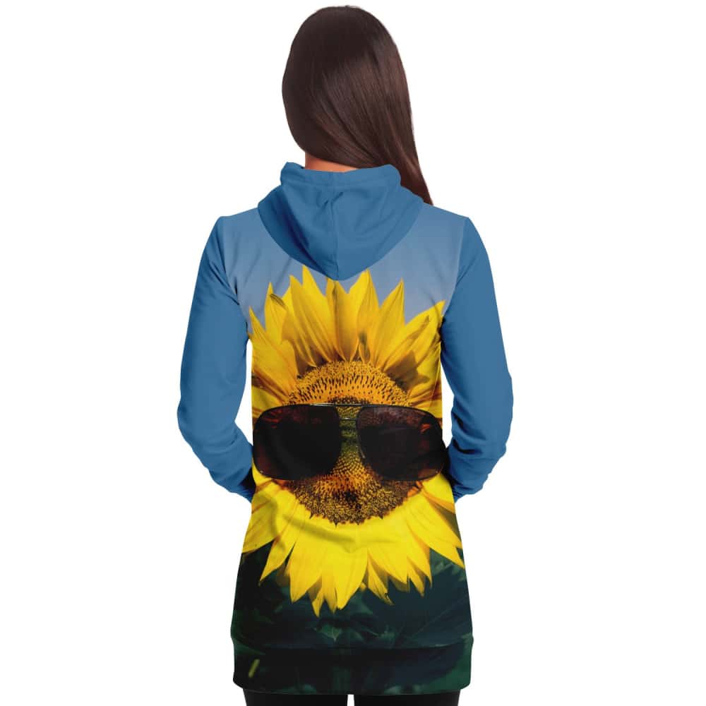 Cool Sunflower Longline Fashion Hoodie - $59.99 - Free