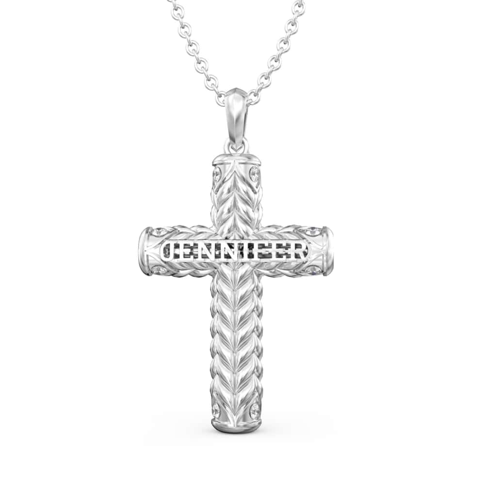 Custom Sterling Silver Cross Necklace - $99.99 - Free