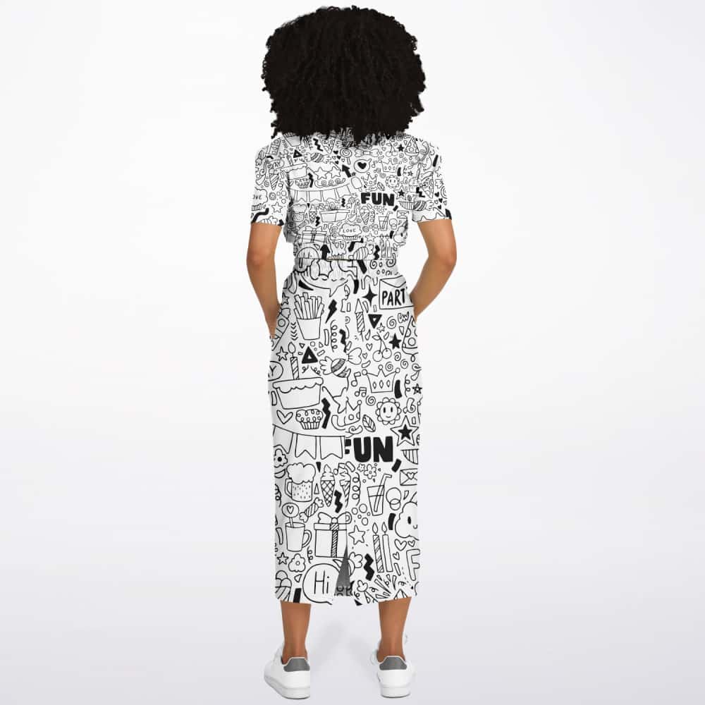 Doodles Cropped Sweatshirt and Skirt - $104.99 - Free
