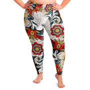 Floral Pattern Plus Size Leggings