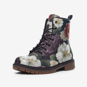 Floral Vegan Leather Boots