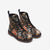 Flowers and Animal Print Vegan Leather Boots - $99.99