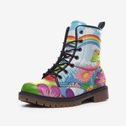 Frogs and Rainbows Vegan Leather Boots