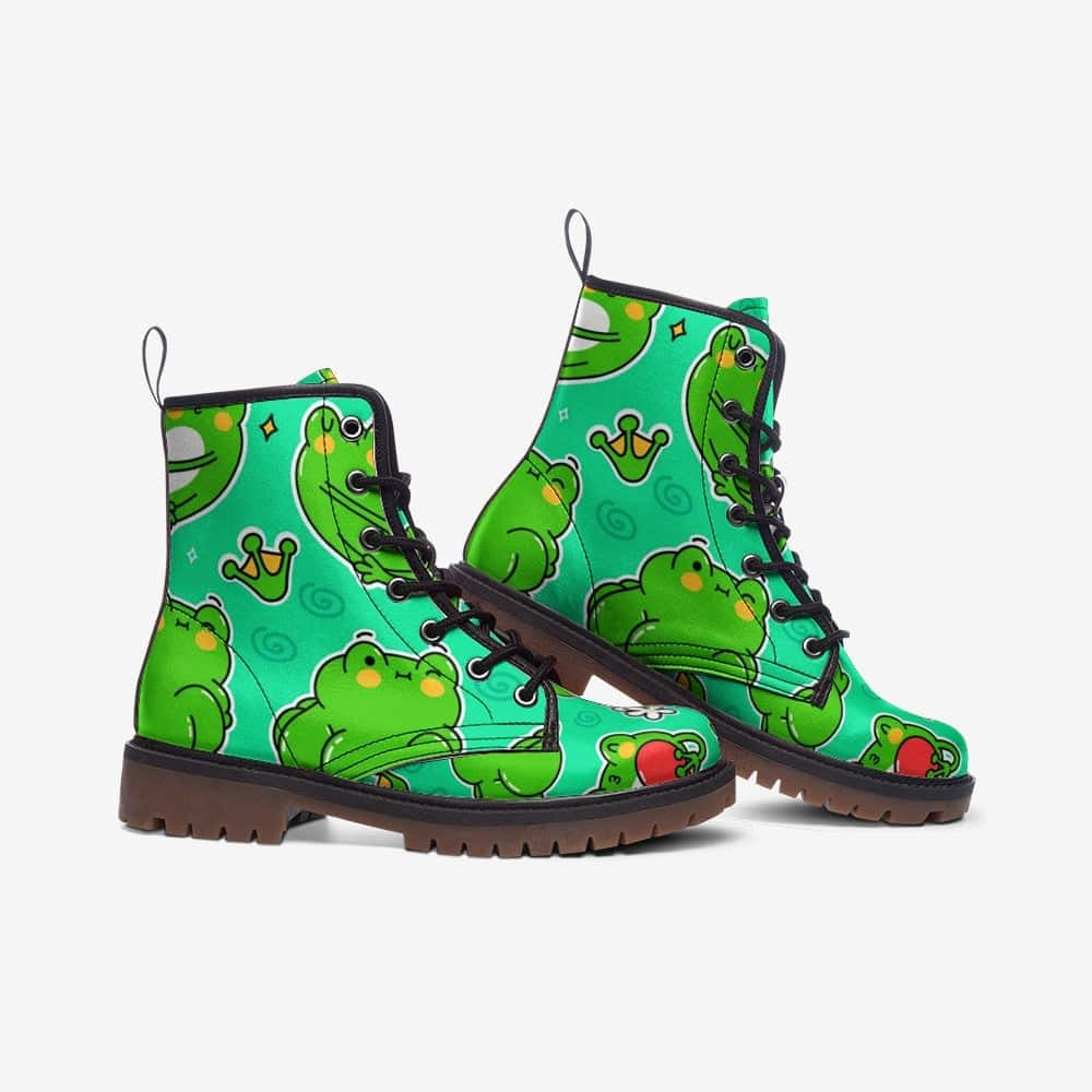 Funny Frogs Vegan Leather Boots - $99.99 - Free Shipping