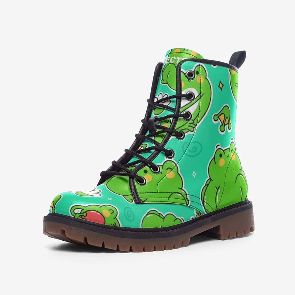 Funny Frogs Vegan Leather Boots - $99.99 - Free Shipping