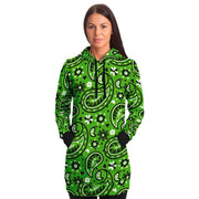 Green Bandana Longline Hoodie