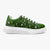 Green Bandana Low-Top Oversized Vegan Leather Sneakers -