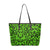 Green Snakeskin Pattern Chic Vegan Leather Tote Bag