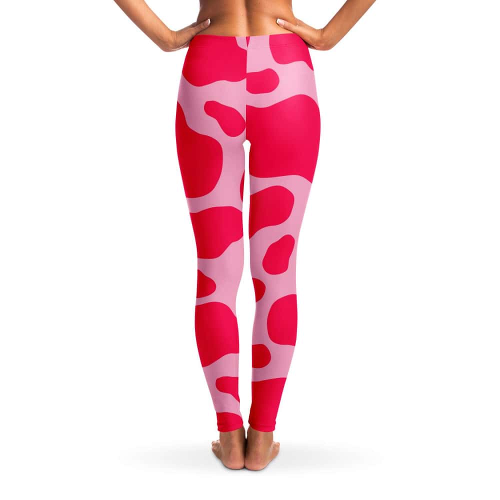 Hot Pink Cow Pattern Leggings - $42.99 Free Shipping