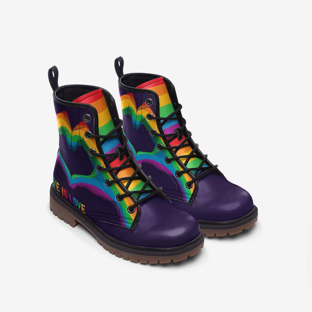 Love Is Love Vegan Leather Boots - $99.99 - Free Shipping