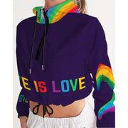 Love Is Love Women's Cropped Windbreaker