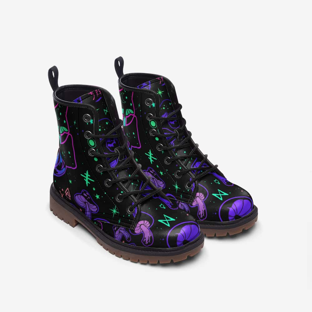 Magic Mushroom Vegan Leather Boots - $99.99 - Free Shipping