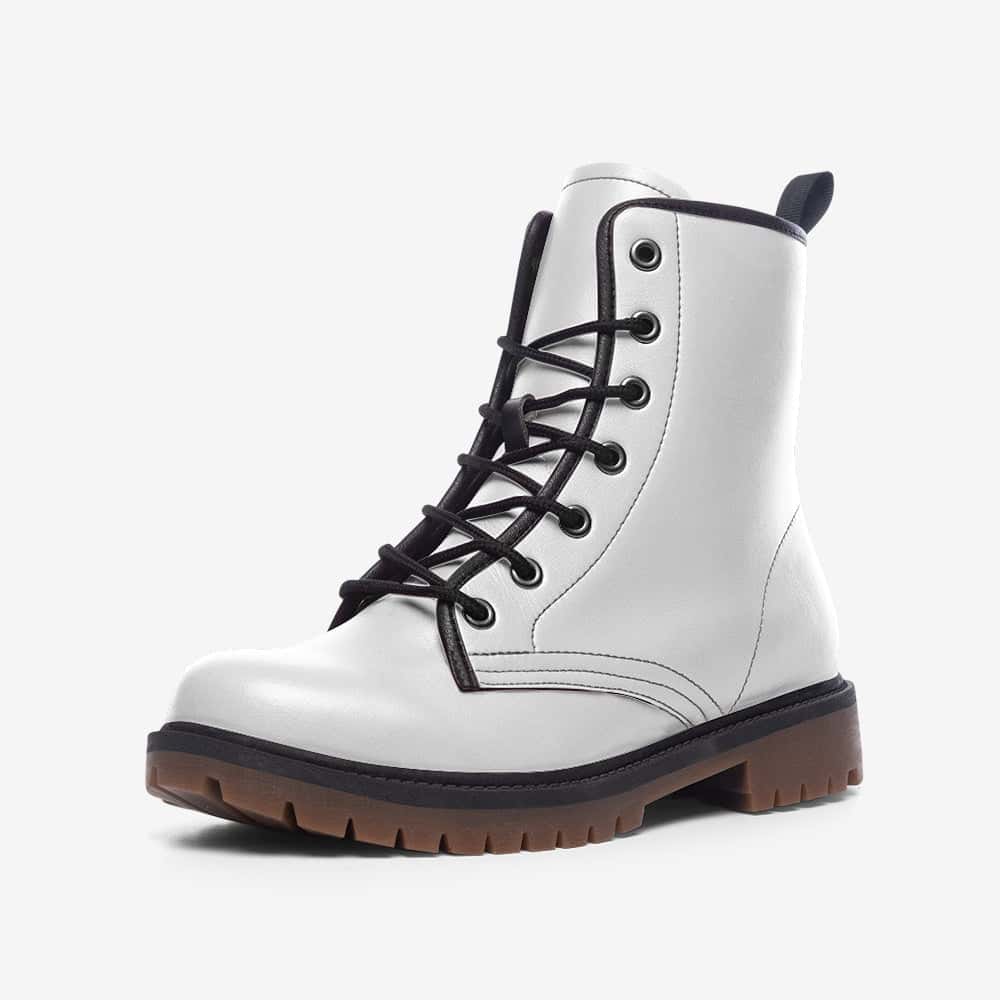 Mismatched Black and White Vegan Leather Boots - $99.99