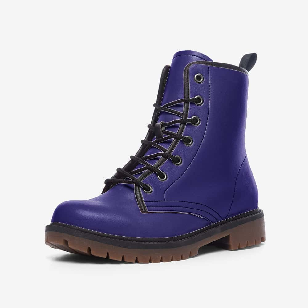 Mismatched Gold and Purple Vegan Leather Boots - $99.99