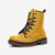 Mismatched Red and Yellow Vegan Leather Boots - $99.99